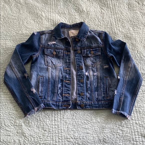 Distressed Jean Jacket - Picture 1 of 5